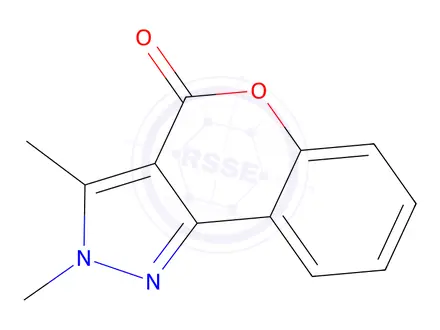 Chemical structure of 2,3-Dimethylchromeno[4,3-c]pyrazol-4(2H)-one
