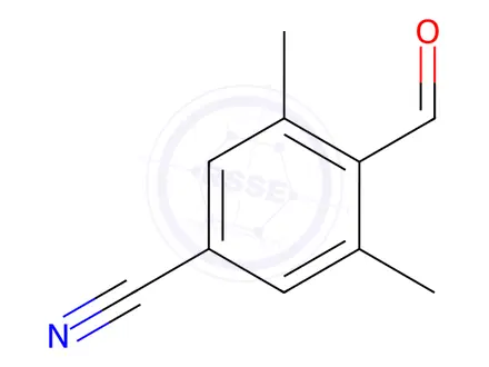 Chemical structure of Benzonitrile, 4-formyl-3,5-dimethyl-(9CI)