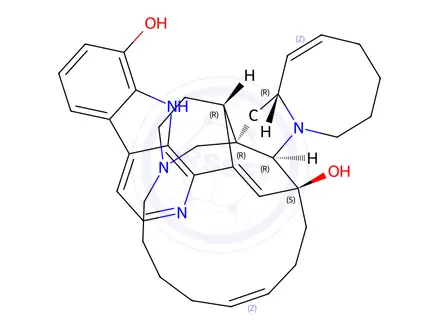 Chemical structure of 8-hydroxymanzamine A