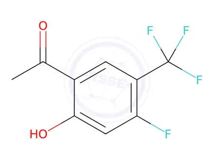 Chemical structure of 1-(4-Fluoro-2-hydroxy-5-(trifluoromethyl)phenyl)ethan-1-one