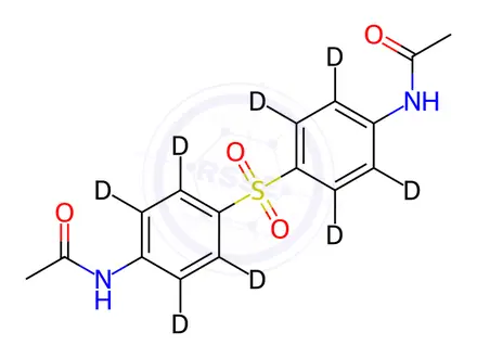 Chemical structure of 4,​4'-​Di-​N-​acetylamino-​diphenylsulfone-​d8
