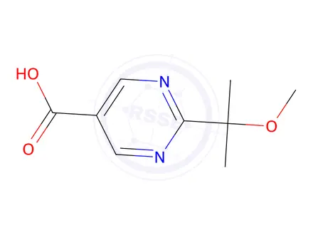 Chemical structure of 2-(2-Methoxypropan-2-yl)pyrimidine-5-carboxylic acid