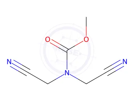 Chemical structure of Carbamic acid, N,N-bis(cyanomethyl)-, methyl ester