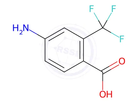 Chemical structure of 4-Amino-2-(trifluoromethyl)benzoic Acid
