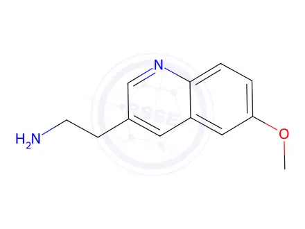 Chemical structure of 2-(6-Methoxyquinolin-3-yl)ethan-1-amine
