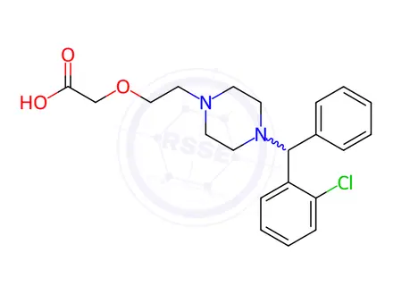 Chemical structure of Cetirizine 2-Chloro Impurity Dihydrochloride