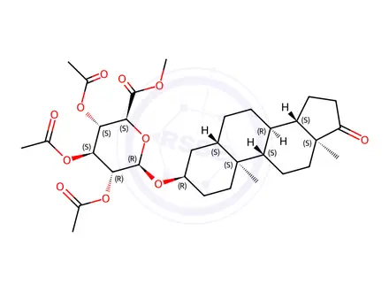 Chemical structure of Androsterone β-D-Glucuronide Triacetate Methyl Ester (21085-73-4)