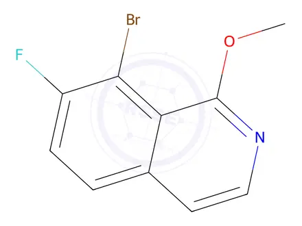 Chemical structure of 8-Bromo-7-fluoro-1-methoxyisoquinoline