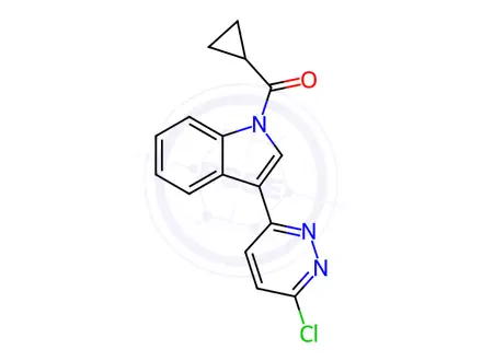 Chemical structure of [3-(6-chloro-3-pyridazinyl)-1H-indol-1-yl](cyclopropyl)methanone