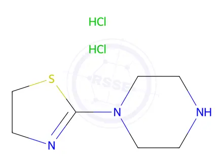 Chemical structure of 1-(4,5-dihydro-1,3-thiazol-2-yl)piperazine dihydrochloride