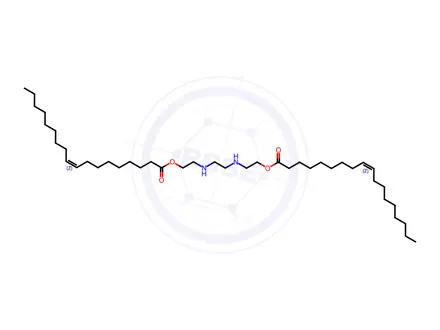Chemical structure of 1,2-Ethanediylbis(imino-2,1-ethanediyl) (9Z)-octadecenate dihydrochloride