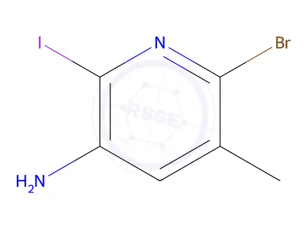 Chemical structure of 6-Bromo-2-iodo-5-methylpyridin-3-amine