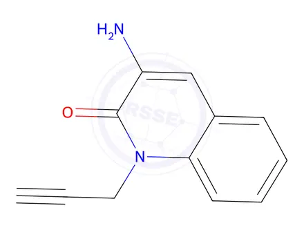 Chemical structure of 3-Amino-1-(prop-2-yn-1-yl)quinolin-2(1H)-one
