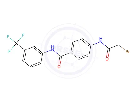 Chemical structure of 4-[(2-Bromoacetyl)amino]-N-[3-(trifluoromethyl)-phenyl]benzamide