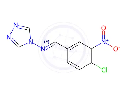 Chemical structure of 4-({4-chloro-3-nitrobenzylidene}amino)-4H-1,2,4-triazole