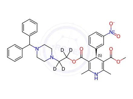 Chemical structure of S-(+)-Manidipine-d4