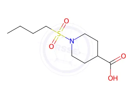 Chemical structure of 1-(Butane-1-sulfonyl)piperidine-4-carboxylic acid