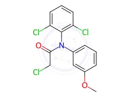 Chemical structure of 2-Chloro-N-(2,6-dichlorophenyl)-N-(3-methoxyphenyl)-acetamide