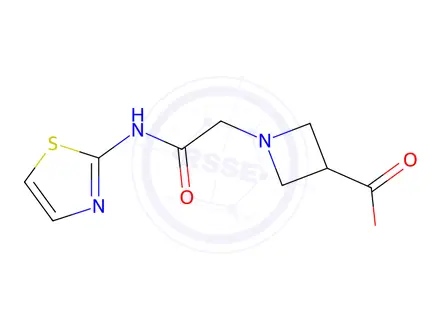Chemical structure of 1-{[(1,3-thiazol-2-yl)carbamoyl]methyl}azetidine-3-carboxylic acid