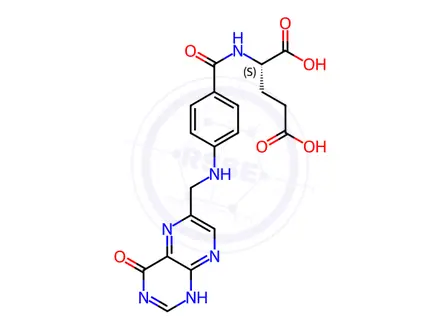Chemical structure of 2-deaminofolic acid