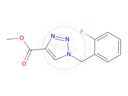 Chemical structure of 1-​[(2-​Fluorophenyl)​methyl]​-​1H-1,2,3-triazole-4-carboxylic Acid Methyl Ester