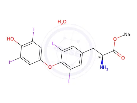 Chemical structure of Liothyronine Impurity 1 Sodium Salt Hydrate (Liothyronine EP Impurity A Sodium Salt Hydrate)