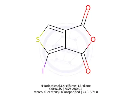 Chemical structure of 4-Iodo-1h,3h-thieno[3,4-c]furan-1,3-dione