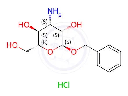 Chemical structure of Benzyl 3-Amino-3-deoxy-α-D-mannopyranoside Hydrochloride
