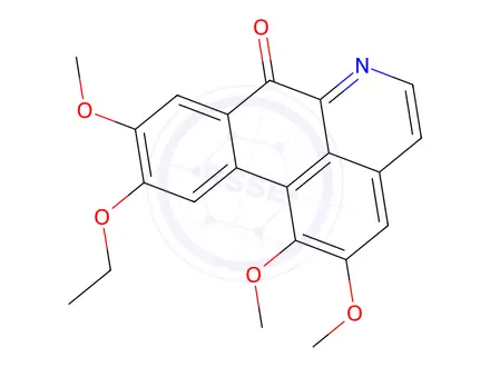 Chemical structure of 10-Ethoxy-1,2,9-trimethoxy-7H-dibenzo[de,g]quinolin-7-one