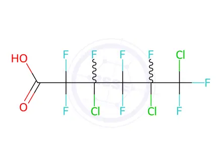 Chemical structure of 3,5,6-Trichlorooctafluorohexanoic Acid