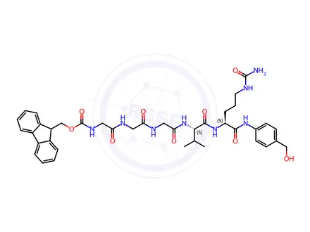 Chemical structure of Fmoc-Gly3-Val-Cit-PAB