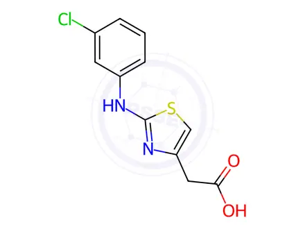 Chemical structure of [2-(3-Chloro-phenylamino)-thiazol-4-yl]-acetic acid