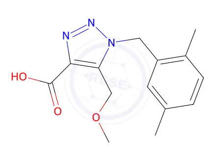 Chemical structure of 1-(2,5-Dimethylbenzyl)-5-(methoxymethyl)-1H-1,2,3-triazole-4-carboxylic acid