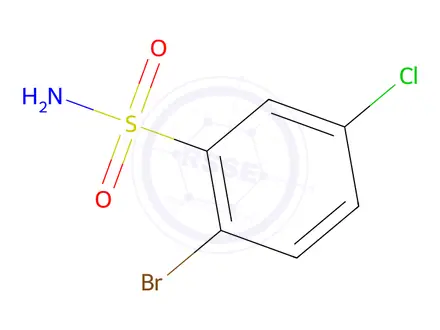 Chemical structure of 2-Bromo-5-chloro-benzenesulfonamide