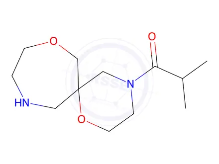 Chemical structure of 2-Methyl-1-(1,8-dioxa-4,11-diazaspiro[5.6]dodecan-4-yl)propan-1-one