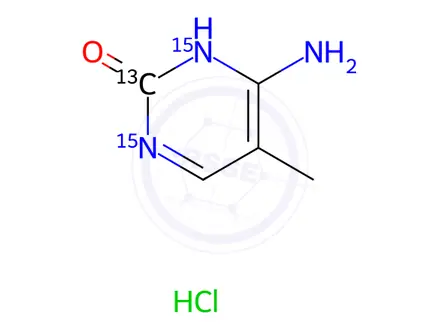 Chemical structure of 5-Methyl Cytosine-13C,15N2 Hydrochloride