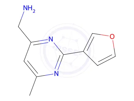 Chemical structure of 1-[2-(Furan-3-yl)-6-methylpyrimidin-4-yl]methanamine