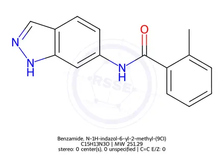 Chemical structure of Benzamide, N-1H-indazol-6-yl-2-methyl-(9CI)