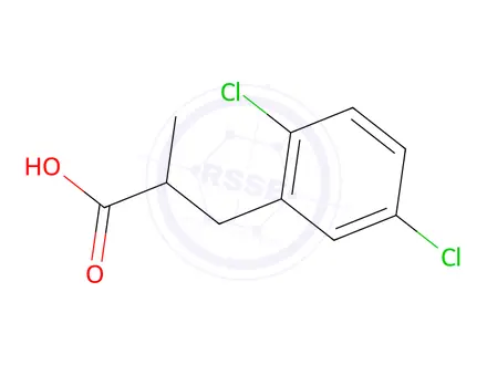 Chemical structure of 3-(2,5-Dichlorophenyl)-2-methylpropanoic acid