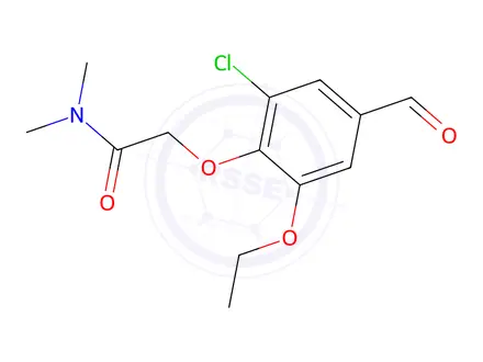 Chemical structure of 2-(2-Chloro-6-ethoxy-4-formylphenoxy)-n,n-dimethylacetamide