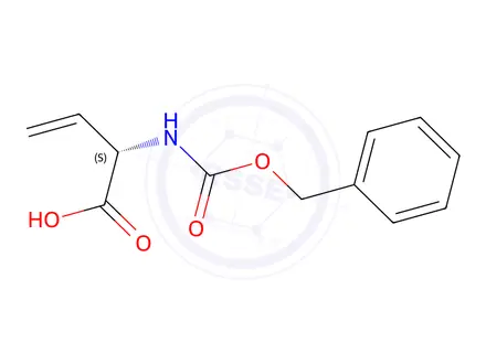 Chemical structure of (S)-2-(((Benzyloxy)carbonyl)amino)but-3-enoic acid