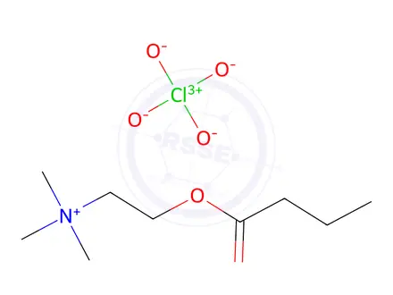 Chemical structure of 2-(Butyryloxy)-N,N,N-trimethylethan-1-aminium perchlorate