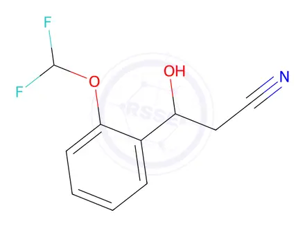 Chemical structure of 3-(2-(Difluoromethoxy)phenyl)-3-hydroxypropanenitrile