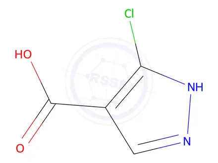 Chemical structure of 3-Chloro-1H-pyrazole-4-carboxylic acid