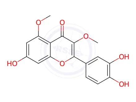 Chemical structure of 7,3',4'-Trihydroxy-3,5-dimethoxyflavone