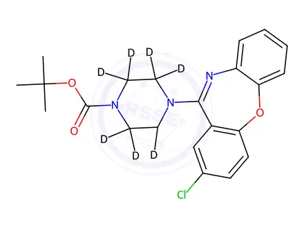 Chemical structure of N-Tert-Butoxycarbonyl Amoxapine-d8