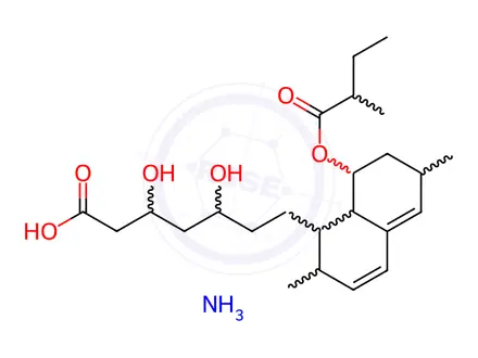 Chemical structure of Lovastatin Hydroxy Ammonium