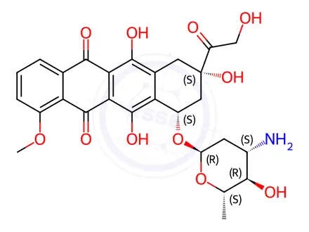 Chemical structure of Epirubicin
