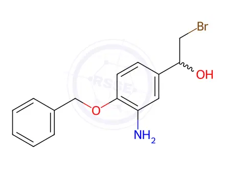 Chemical structure of 1-(3-Amino-4-(benzyloxy)phenyl)-2-bromoethan-1-ol