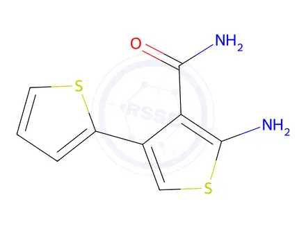 Chemical structure of 2-Amino-4-(thiophen-2-yl)thiophene-3-carboxamide